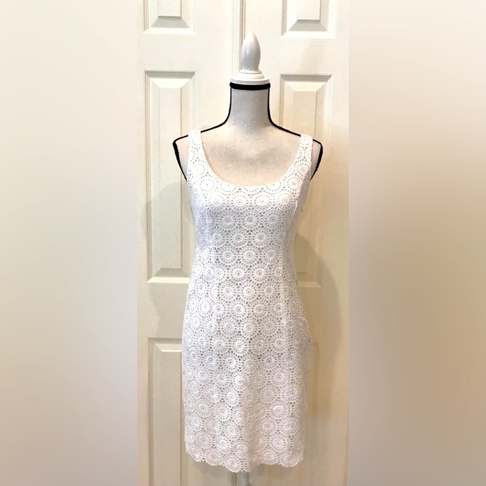 MUSE White Eyelet Dress 100% Cotton size: 6